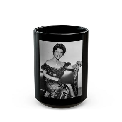 Kathleen Crowley #19 (Vintage Female Icon) Black Coffee Mug-15oz-Go Mug Yourself