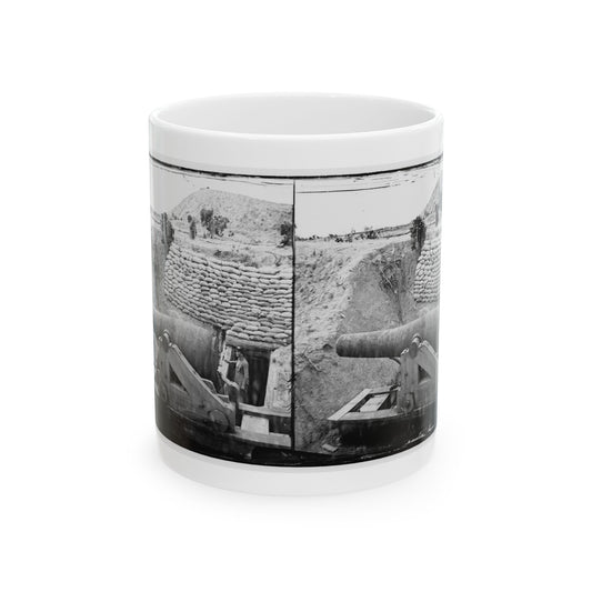 James River, Va. Another Confederate Gun Emplacement At Howlett House, Trent's Reach (U.S. Civil War) White Coffee Mug