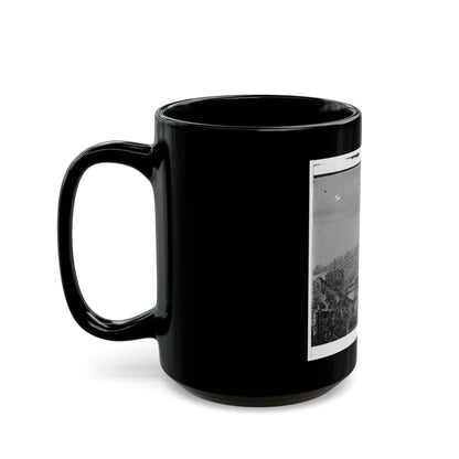 Catlett's Station, Va., Vicinity. Federal Soldiers Rebuilding The Orange & Alexandria Railroad Bridge Over Cedar Run (U.S. Civil War) Black Coffee Mug