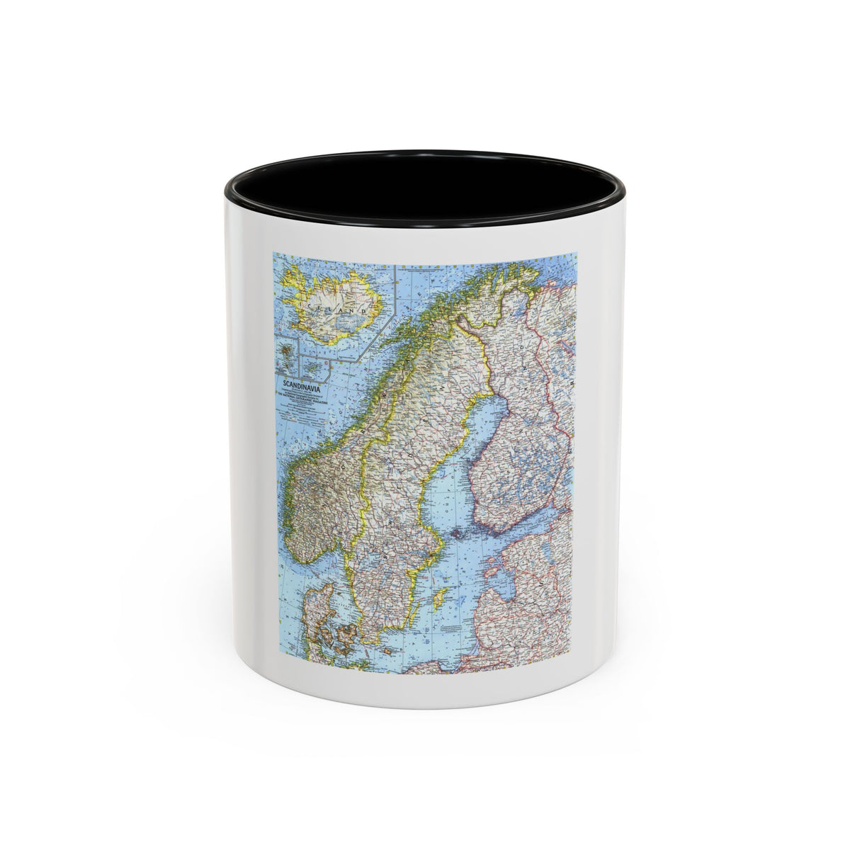 Scandinavia (1963) (Map) Accent Coffee Mug