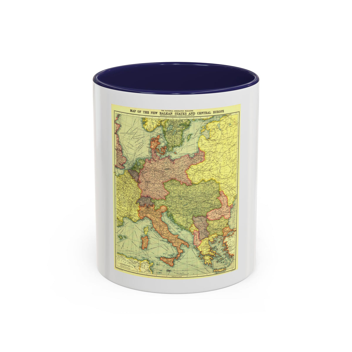 Europe, Central & the Balkan States (1915) (Map) Accent Coffee Mug
