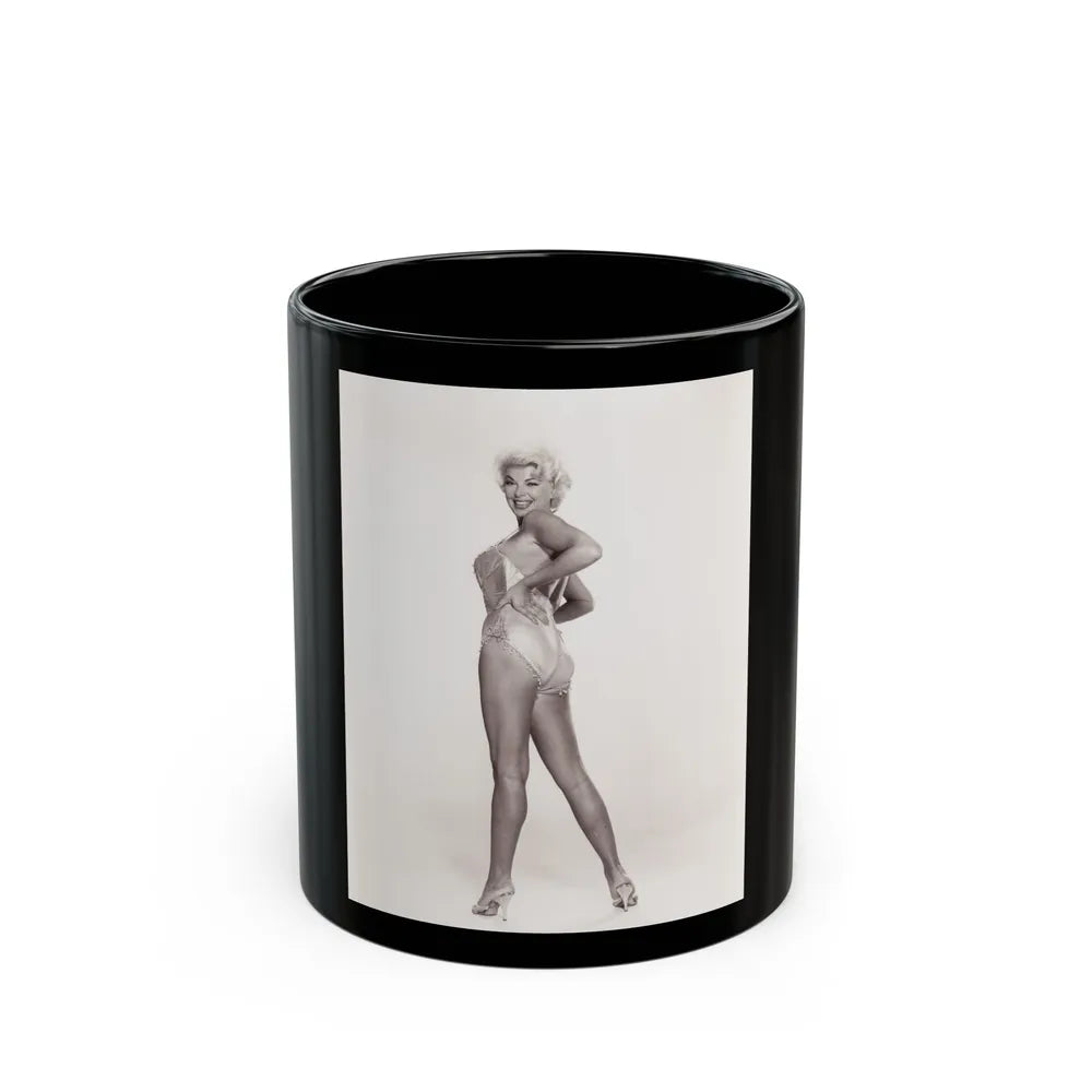 Barbara Nichols #549 (Vintage Female Icon) Black Coffee Mug-11oz-Go Mug Yourself