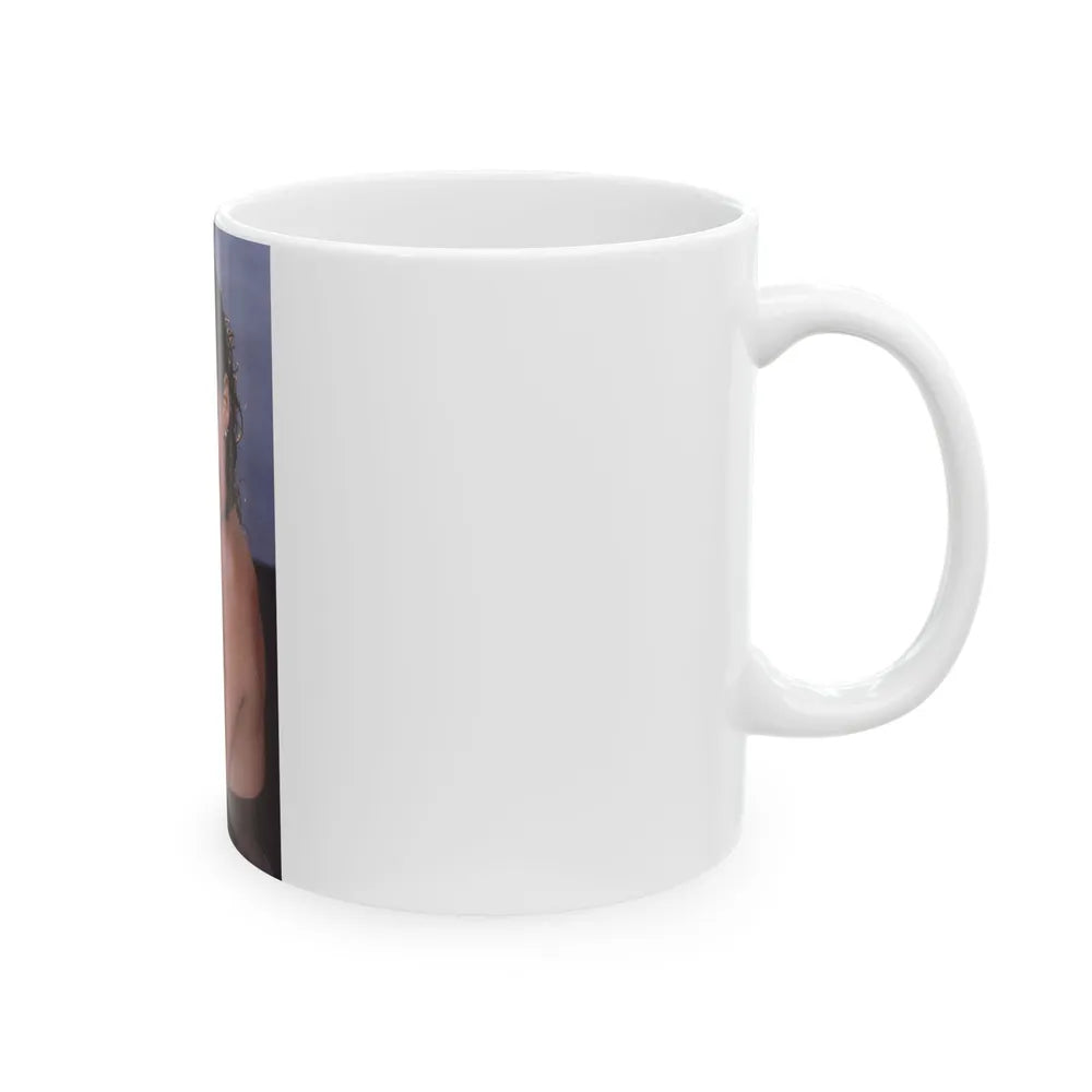 Linda Blair #195 - Topless (Vintage Female Icon) White Coffee Mug-Go Mug Yourself