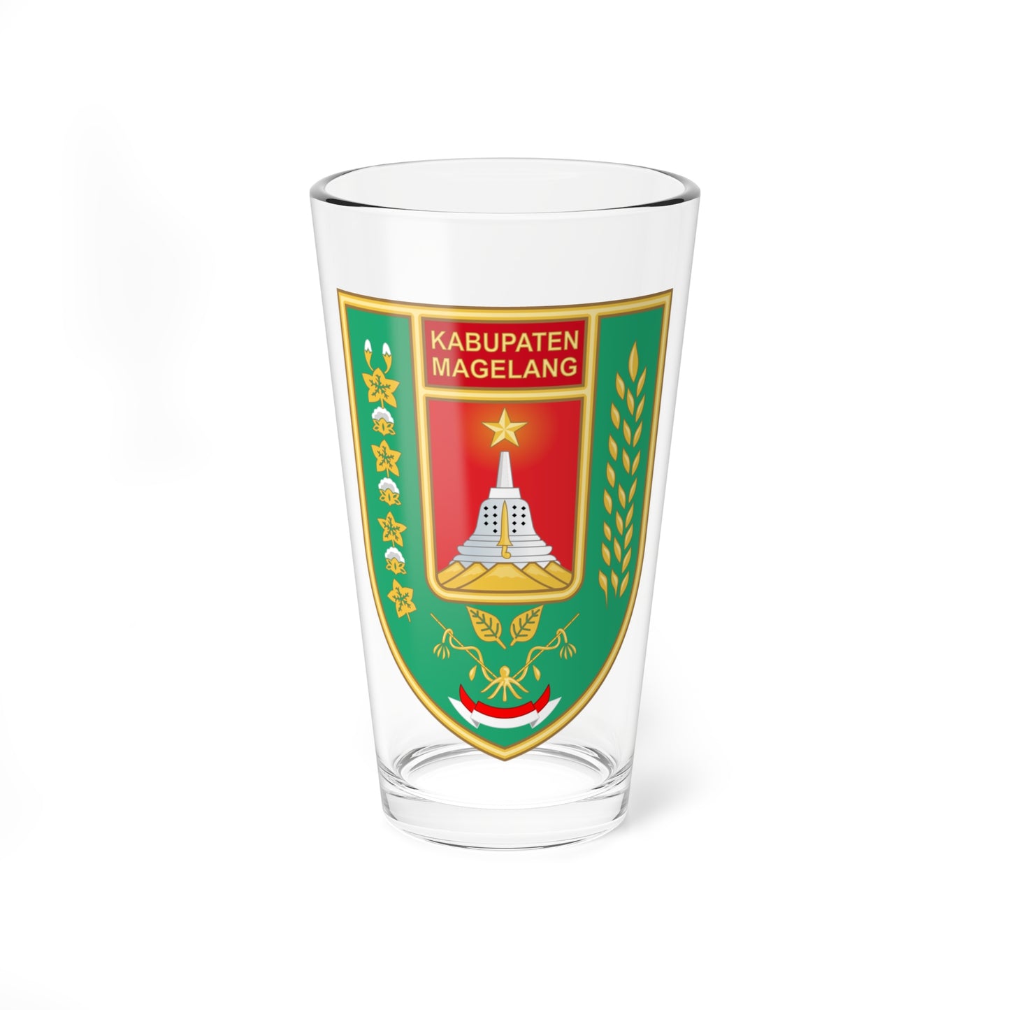 Seal of Magelang Regency (Indonesia) (Coat of Arms) Pint Glass 16oz