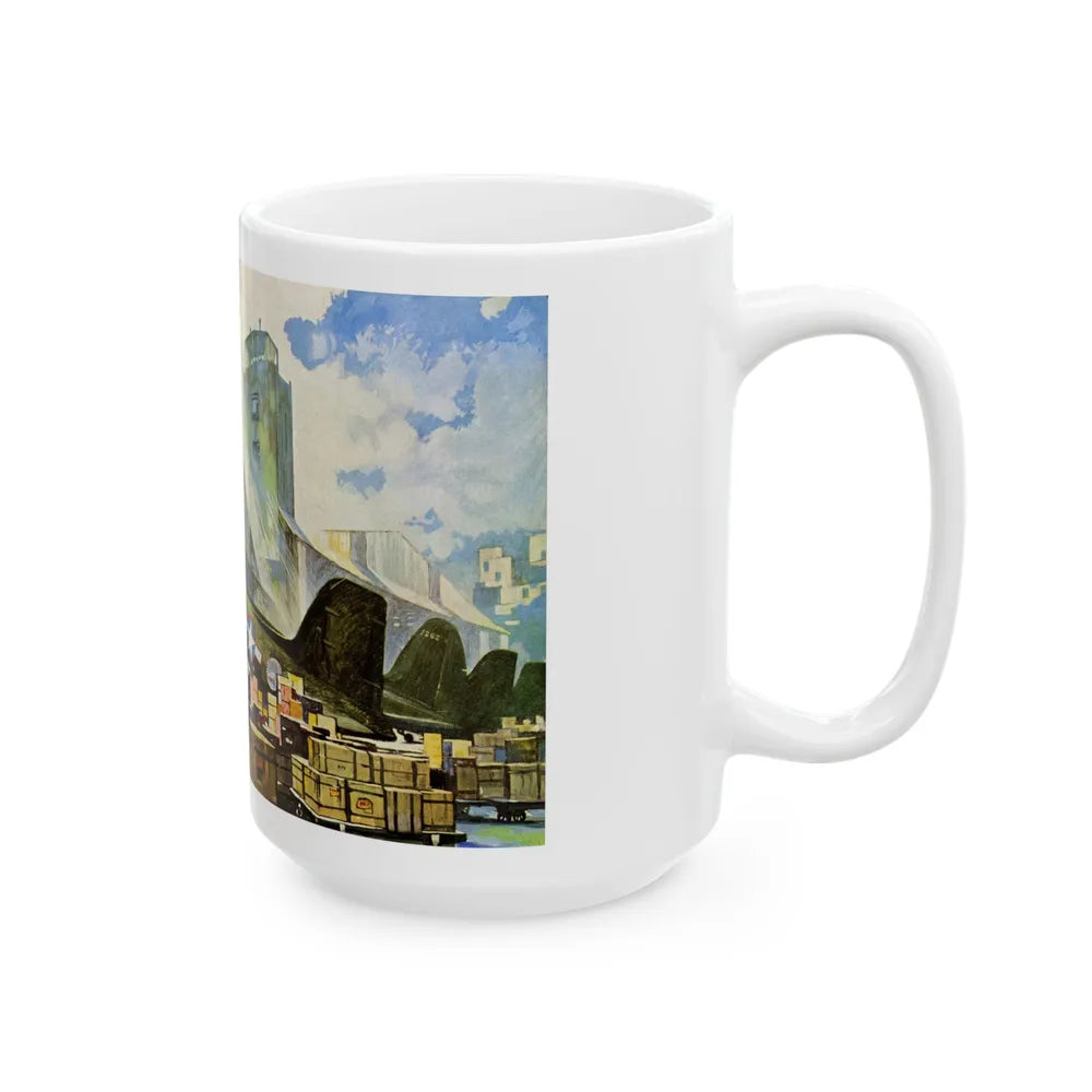 Bound For Bases in Africa, Europe and the Pacific, 1943 - White Coffee Mug-Go Mug Yourself