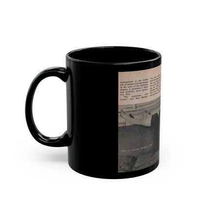 Jayne Mansfield #304 - JAYNE Pocket Magazine Pages 52 & 53 (Vintage Female Icon) Black Coffee Mug-Go Mug Yourself