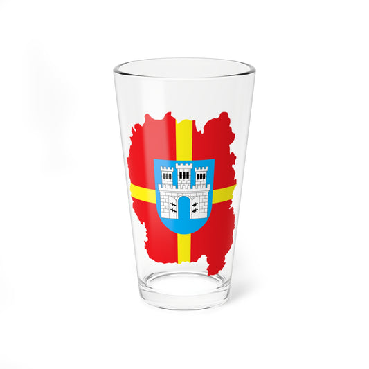 Flag-map of Zhytomyr Oblast (Ukraine) Pint Glass 16oz