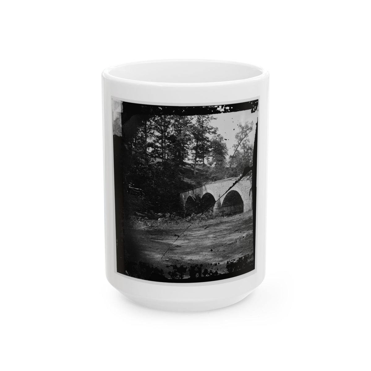 Antietam, Maryland. Eastern View Of Bridge (U.S. Civil War) White Coffee Mug