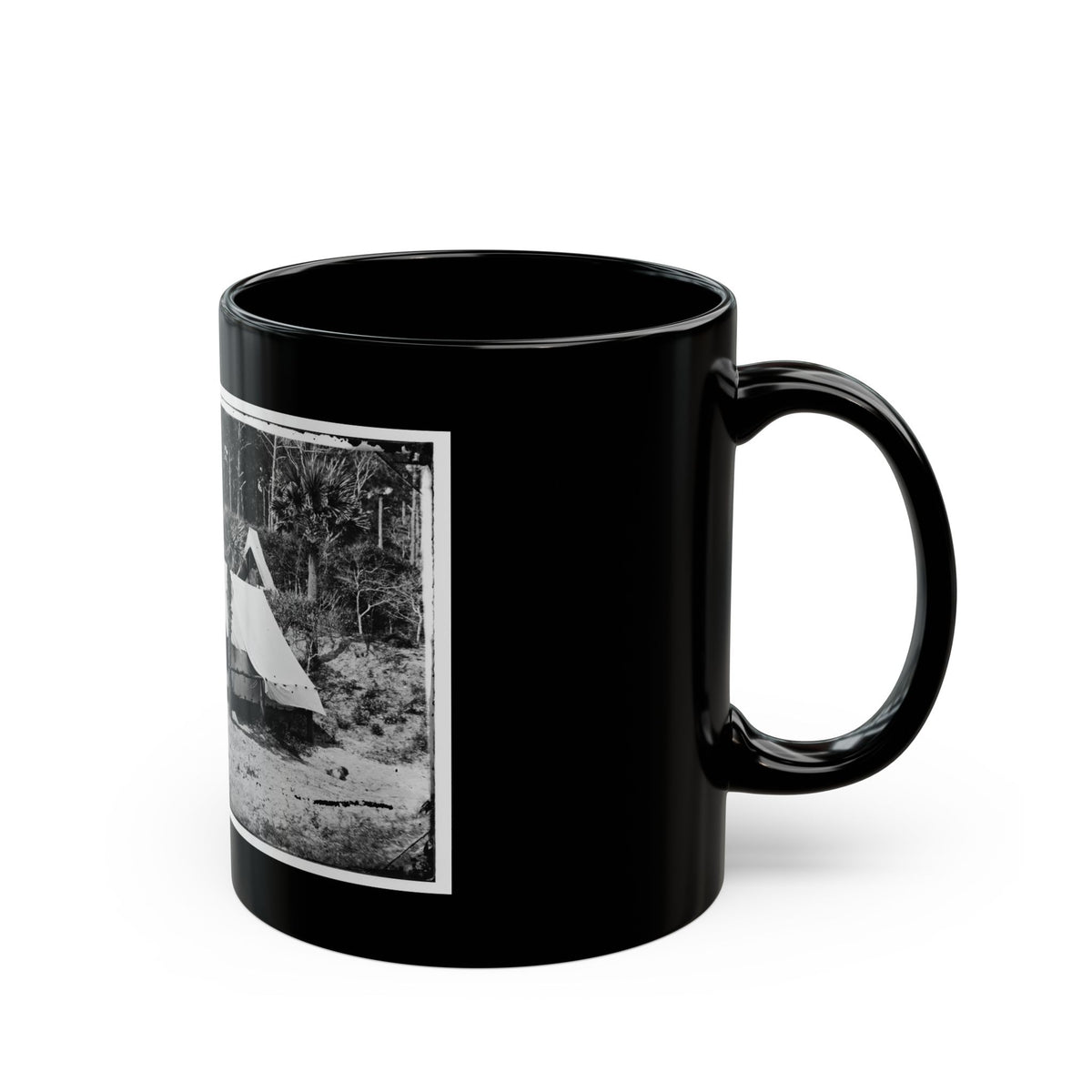 Morris Island, South Carolina. General Quincy A. Gillmore In Front Of His Tent 001 (U.S. Civil War) Black Coffee Mug