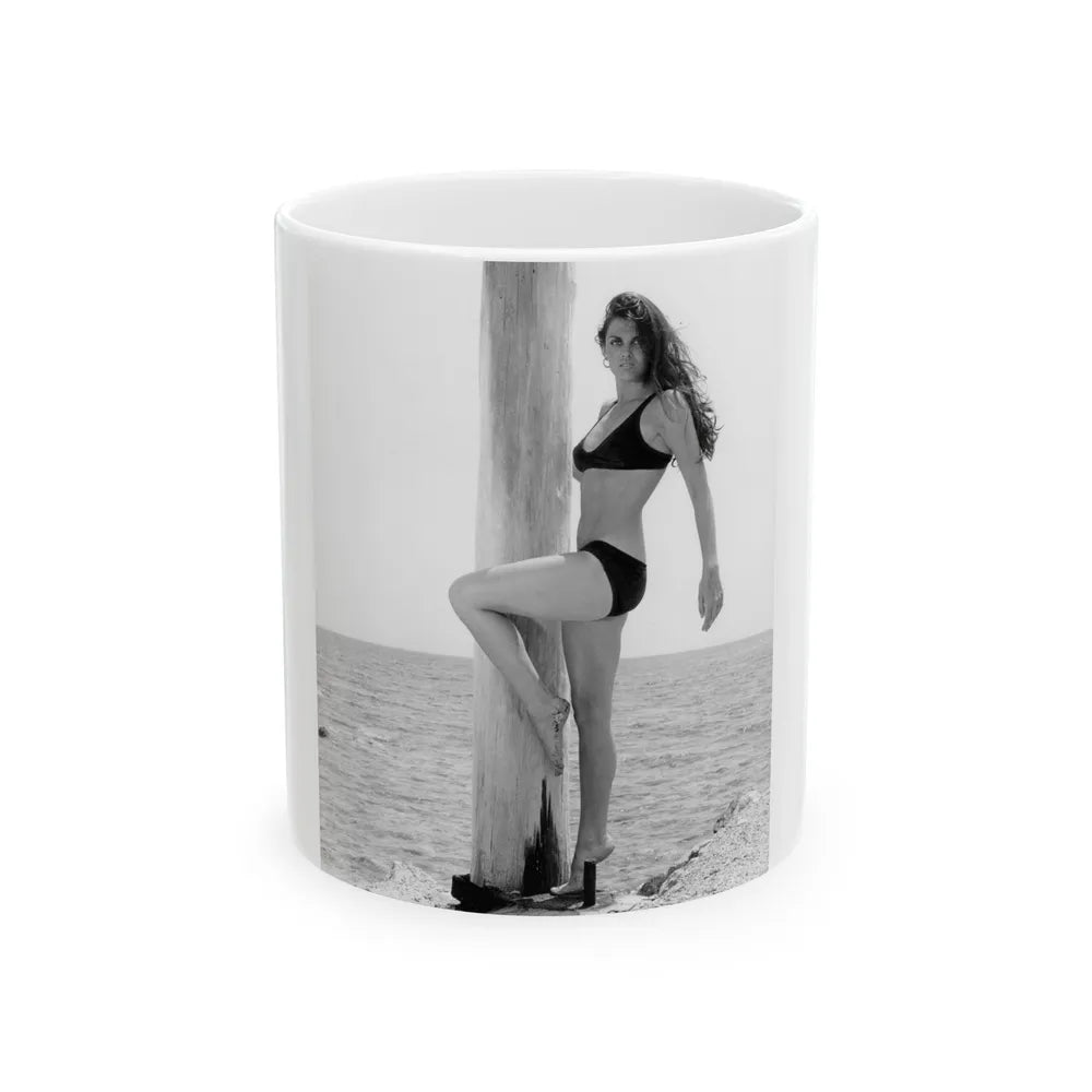 Caroline Munro #403 (Vintage Female Icon) White Coffee Mug-11oz-Go Mug Yourself