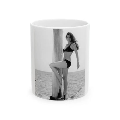 Caroline Munro #403 (Vintage Female Icon) White Coffee Mug-11oz-Go Mug Yourself