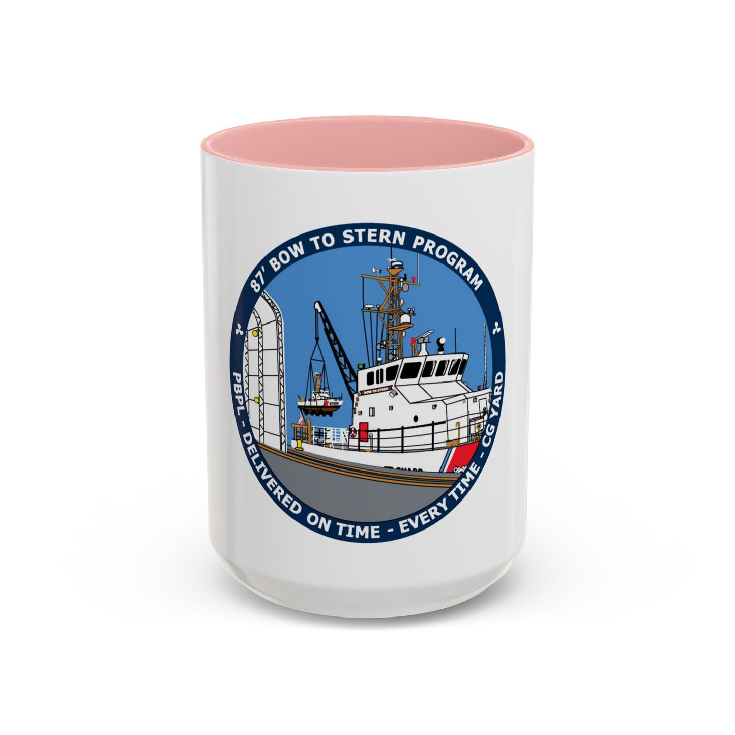USCG Patrol Boat PBPL Bow to Stern Program (U.S. Coast Guard) Accent Coffee Mug