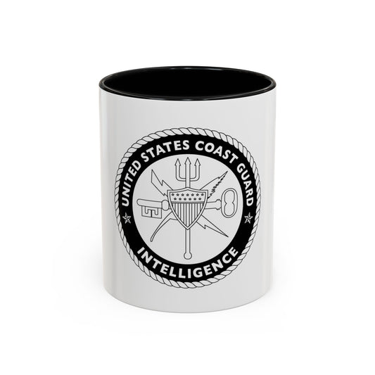 USCG Intelligence 1 color (U.S. Coast Guard) Accent Coffee Mug