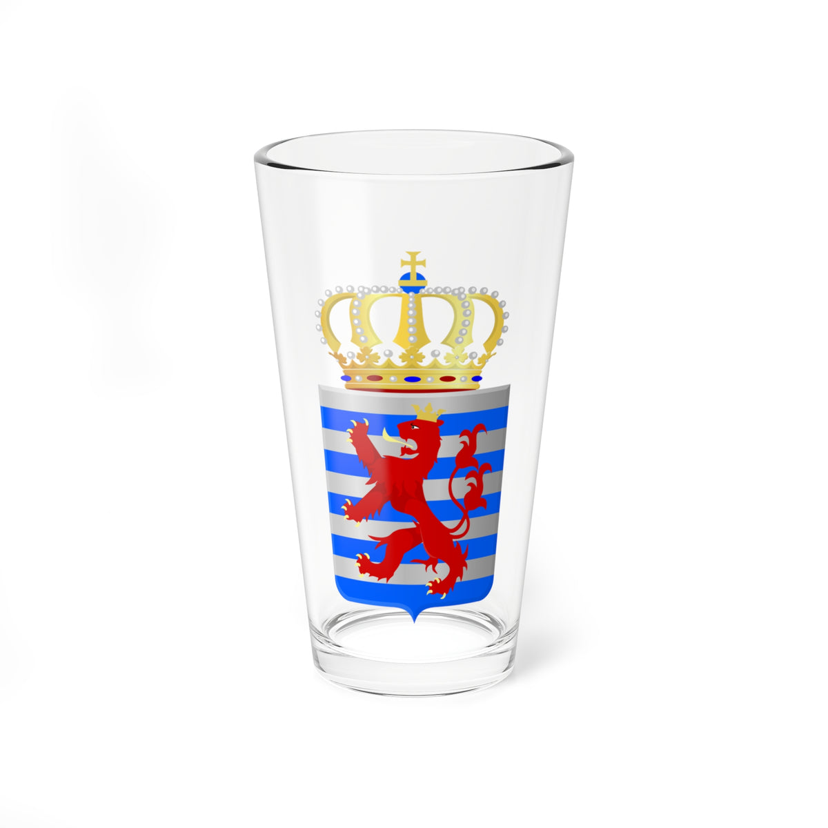 Lesser Coat of arms of Luxembourg (Luxembourg) (Coat of Arms) Pint Glass 16oz
