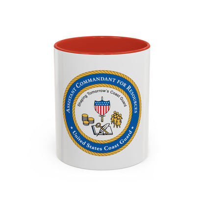 USCG Asst Commandant for Resources (U.S. Coast Guard) Accent Coffee Mug