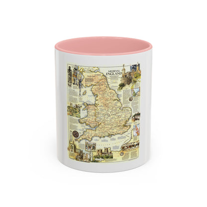 England - Medieval (1979) (Map) Accent Coffee Mug