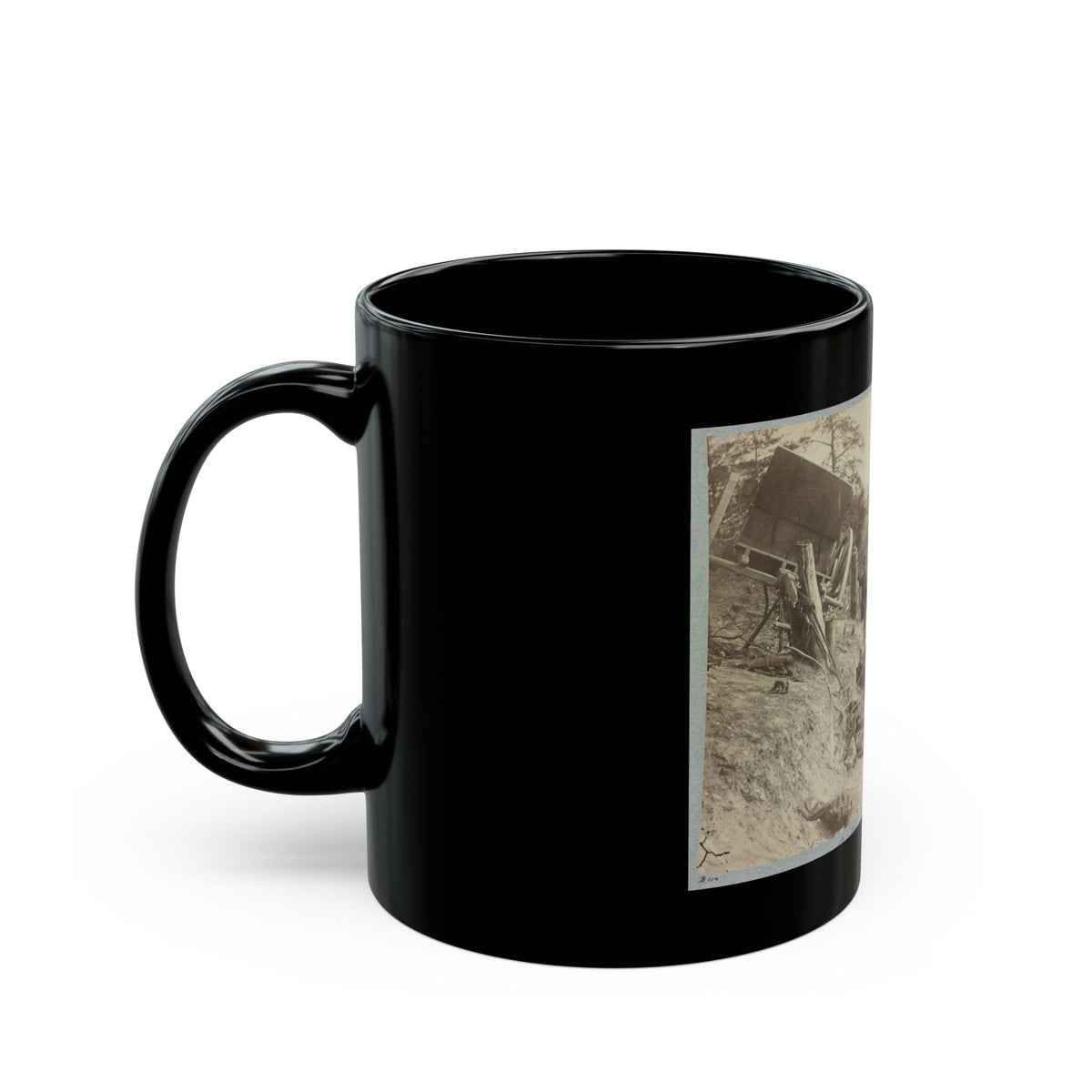 A Shattered Caisson, Fredericksburg, Va. (U.S. Civil War) Black Coffee Mug