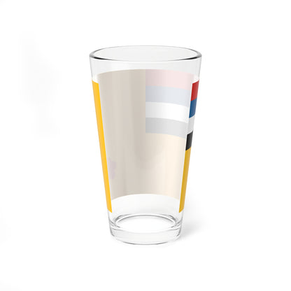Flag of rear admiral of the Navy of Manchukuo (China) Pint Glass 16oz