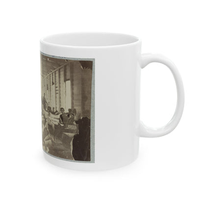 A Ward In Hospital At Convalescent Camp Near Alexandria, Va. (U.S. Civil War) White Coffee Mug