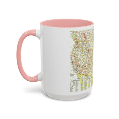 USA - National Parks and Historic Sites 1 (1958) (Map) Accent Coffee Mug