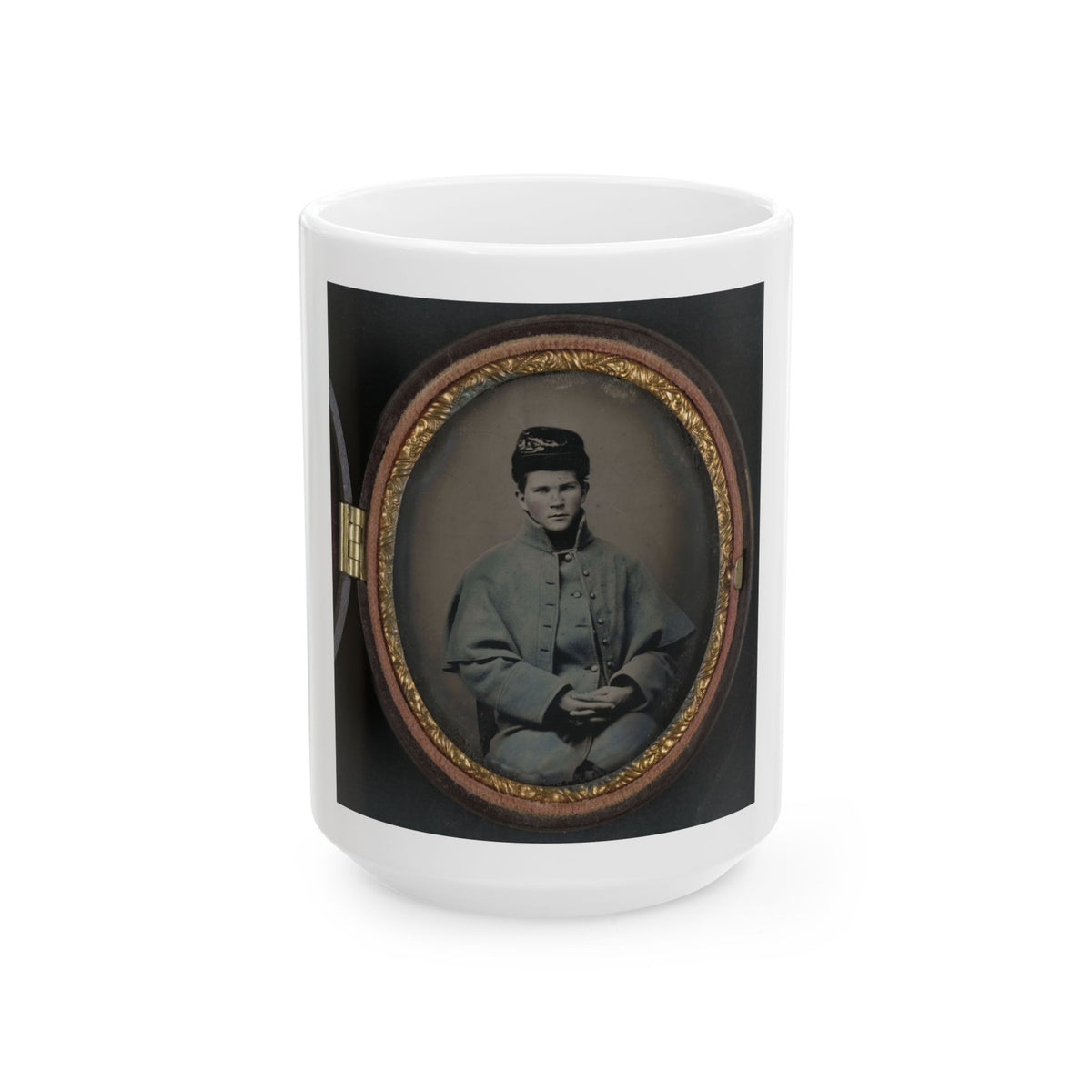 Unidentified Soldier In Union Great Coat (U.S. Civil War) White Coffee Mug