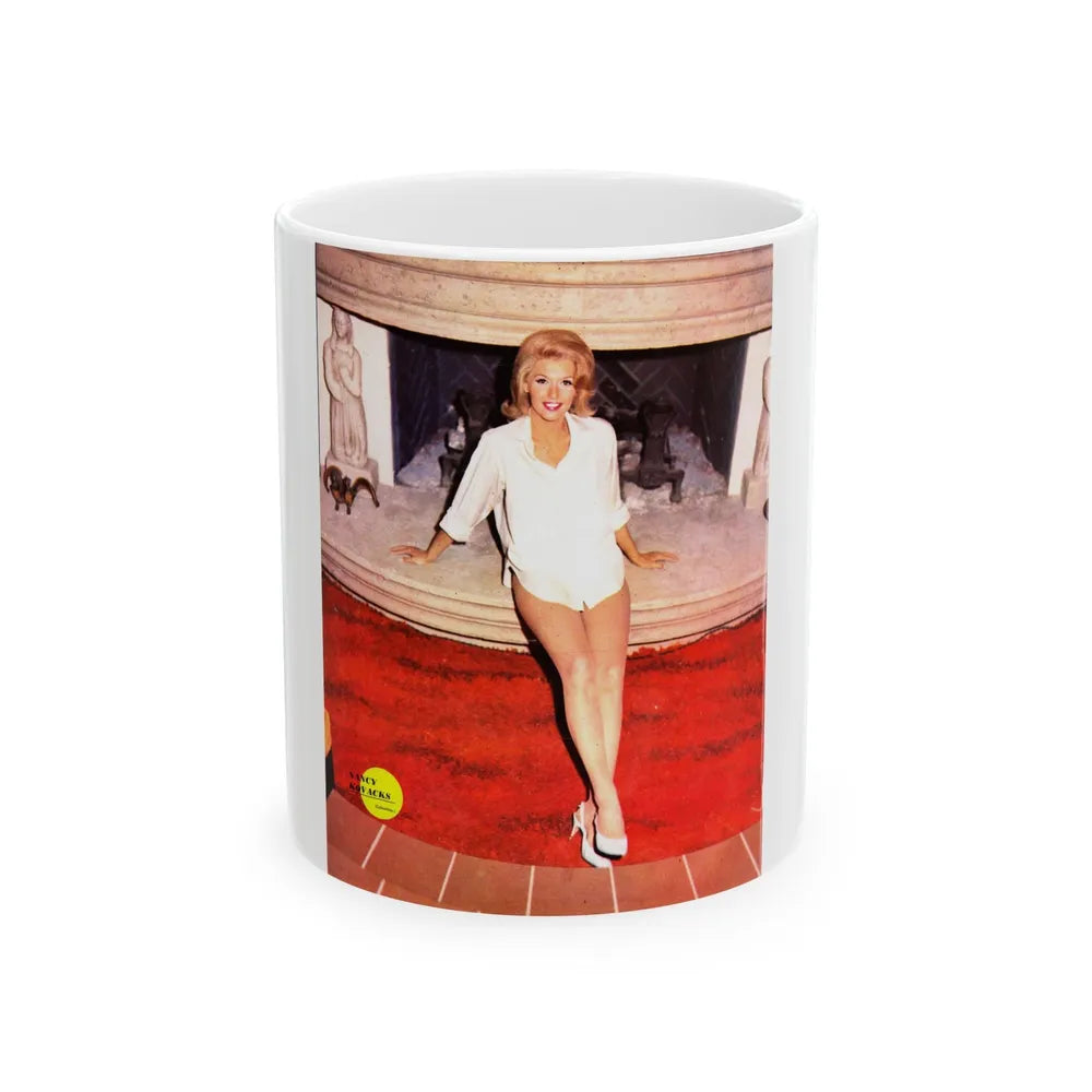 Nancy Kovack #81 (Vintage Female Icon) White Coffee Mug-11oz-Go Mug Yourself