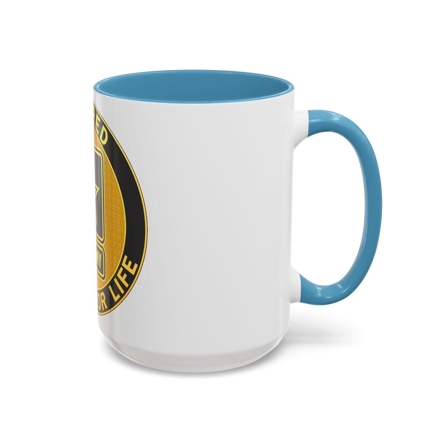 Mug à café avec insigne d'identification de service à la retraite (armée américaine)