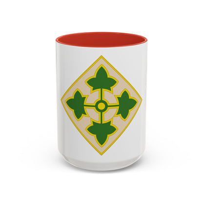 4th Infantry Division CSIB2 (U.S. Army) Accent Coffee Mug