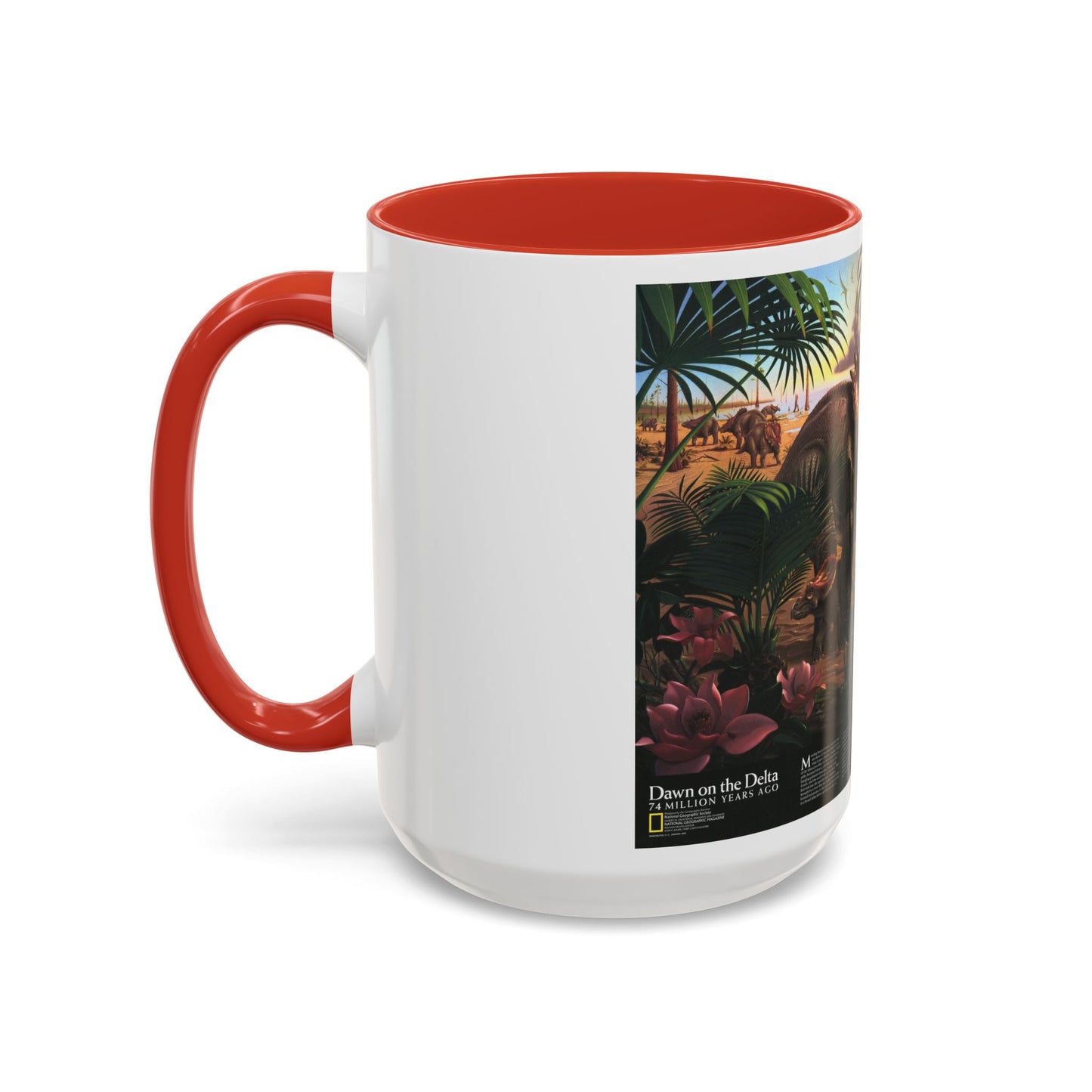 North America - Dawn on the Delta- 74mya (1993) (Map) Accent Coffee Mug