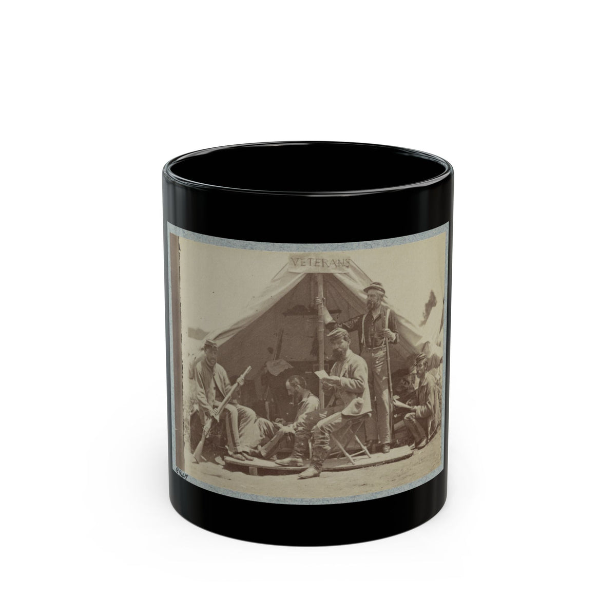 7th New York State Militia, Camp Cameron, D.C., 1861 035 (U.S. Civil War) Black Coffee Mug
