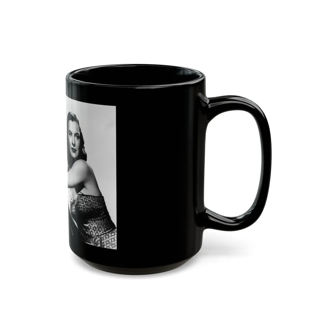 Ella Raines #130 (Vintage Female Icon) Black Coffee Mug-Go Mug Yourself