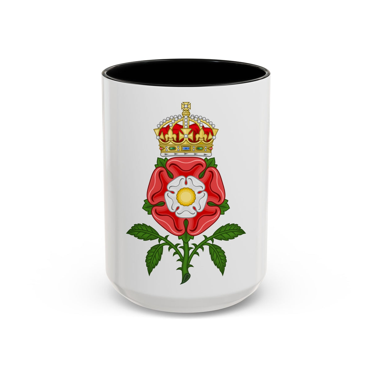 Tudor Rose (Tudor Heraldry) - Accent Coffee Mug