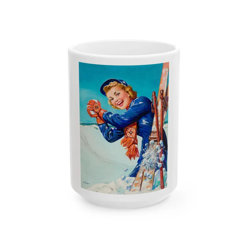 Fun on the Slopes - White Coffee Mug-15oz-Go Mug Yourself