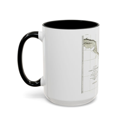 America - NorthWest Coast (1898) (Map) Accent Coffee Mug