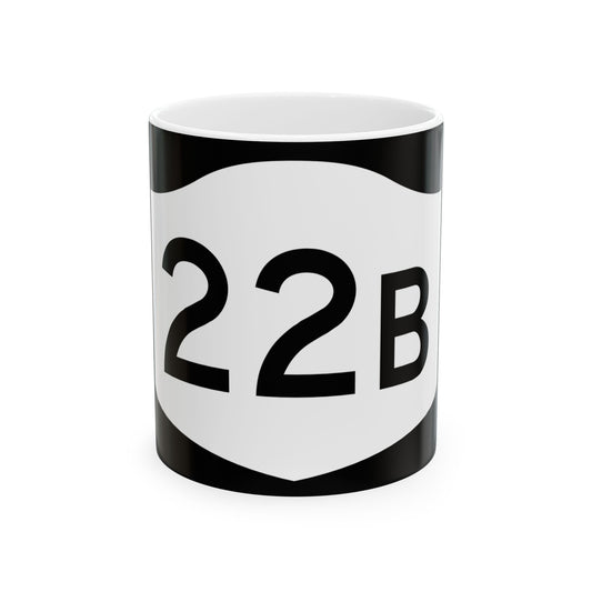 NY-22B (New York) (Road Sign) White Coffee Mug