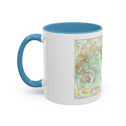 World Map (1957) (Map) Accent Coffee Mug