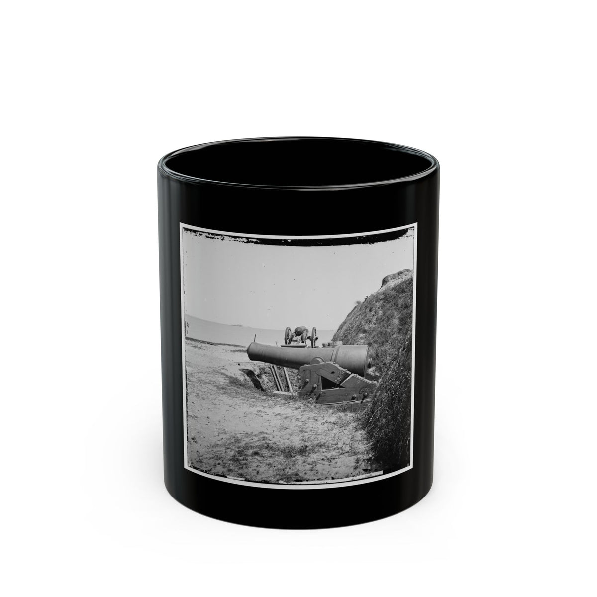 Charleston, S.C. Guns Of Fort Johnson; Fort Sumter In Distance (U.S. Civil War) Black Coffee Mug