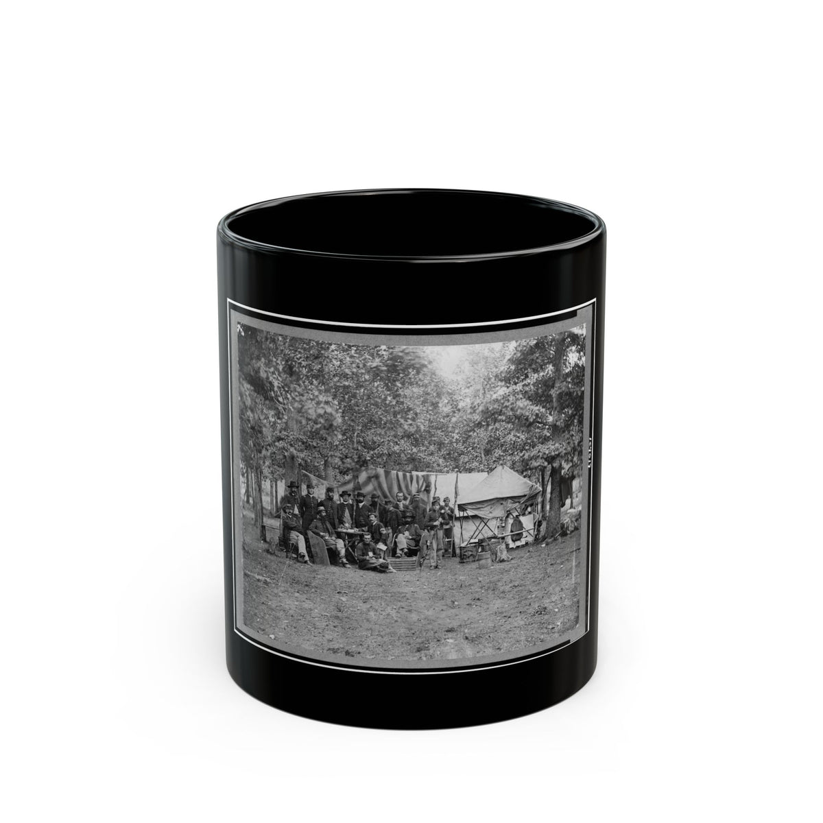 Regimental Staff, New York Volunteers, Near Bealton I.E., Bealeton , Va. (U.S. Civil War) Black Coffee Mug