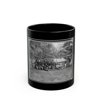 Regimental Staff, New York Volunteers, Near Bealton I.E., Bealeton , Va. (U.S. Civil War) Black Coffee Mug