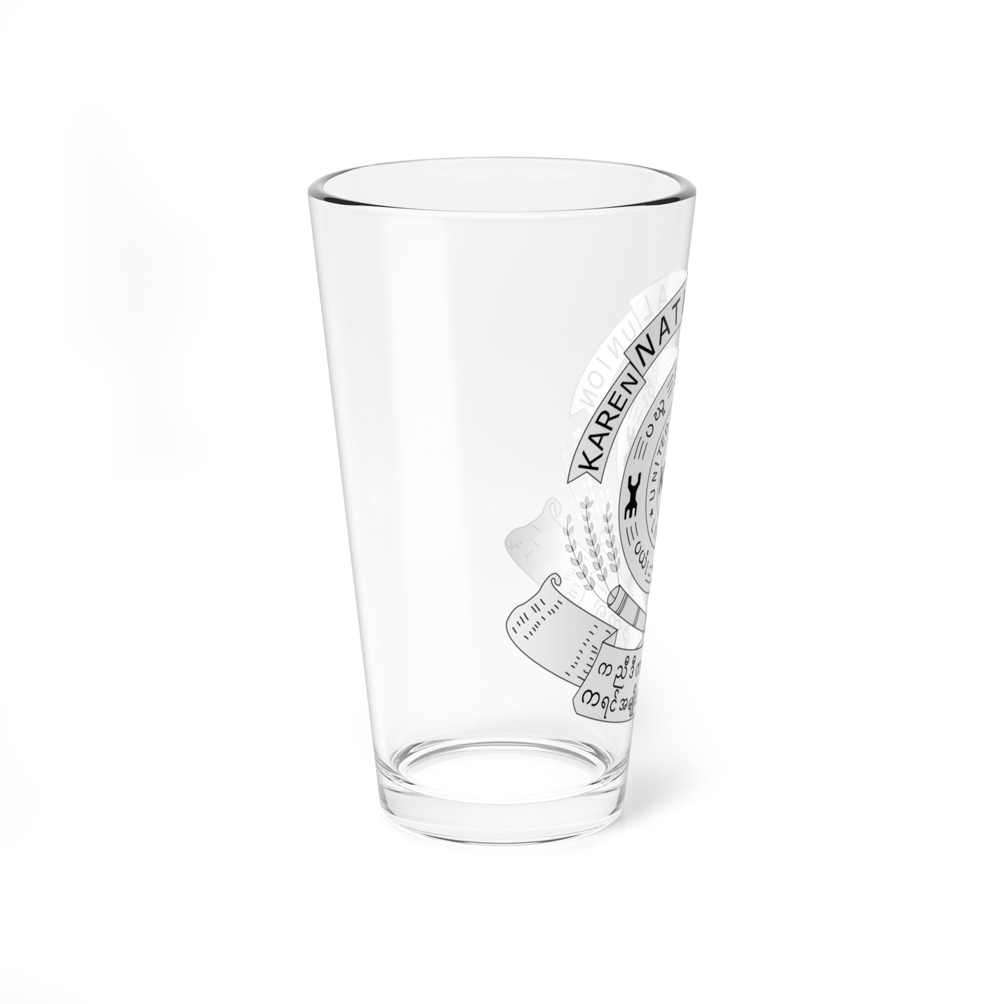 Seal of the Karen National Union (Myanmar) (Coat of Arms) Pint Glass 16oz
