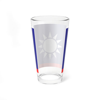 ROCN Vice Admirals Flag (China) Pint Glass 16oz