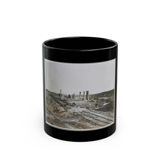 Atlanta, Ga, 1864. Destruction Of Hood's Ordnance Train, Georgia Central Railroad (U.S. Civil War) Black Coffee Mug