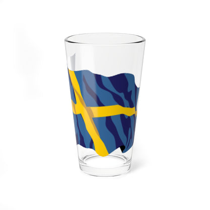 Sweden flag waving icon (Sweden) Pint Glass 16oz