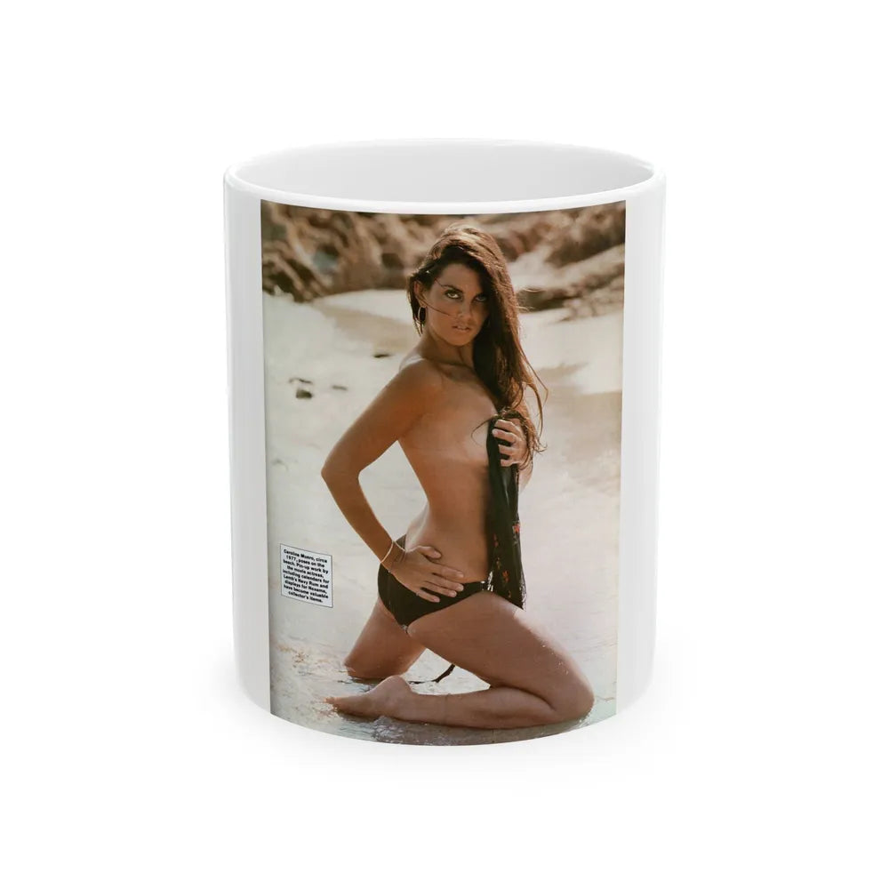 Caroline Munro #294 (Vintage Female Icon) White Coffee Mug-11oz-Go Mug Yourself