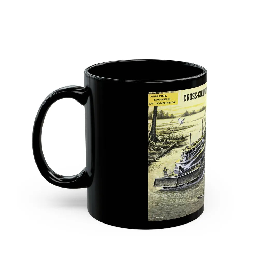 Cross-Country Cruise Ship, 1956 - Black Coffee Mug-Go Mug Yourself