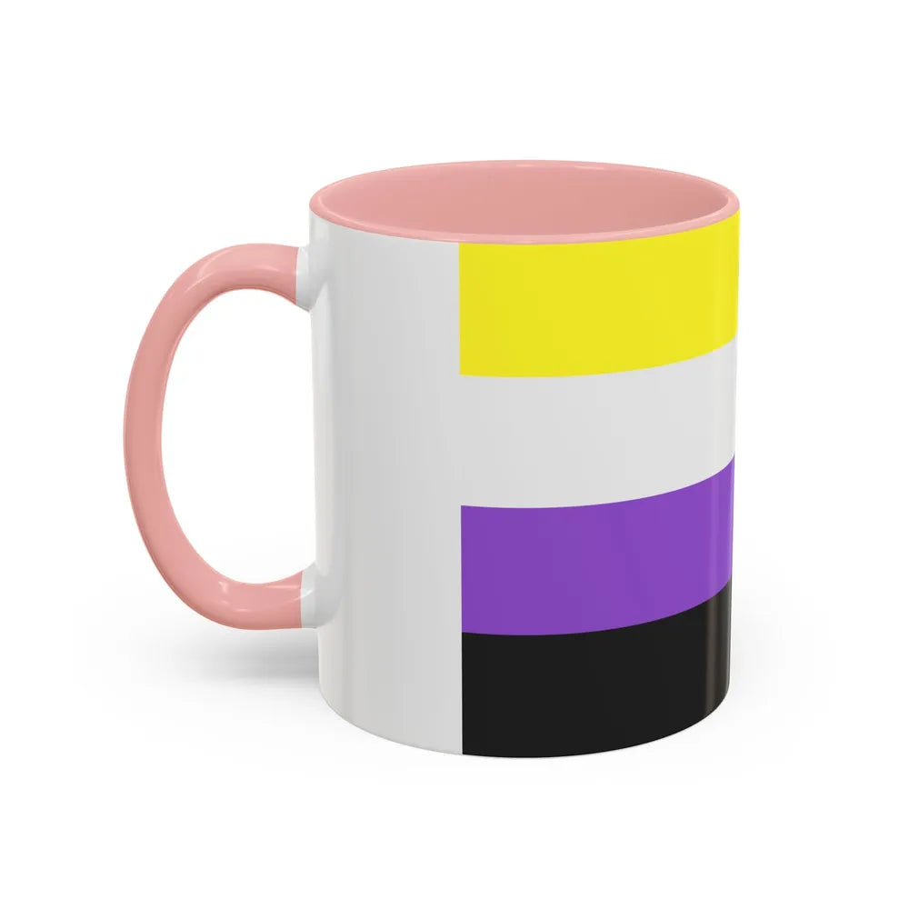 Nonbinary Pride Flag - Accent Coffee Mug-Go Mug Yourself