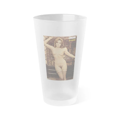 Lisa Gastoni #10 - Nude (Vintage Female Icon) Frosted Pint 16oz-16oz-Frosted-Go Mug Yourself