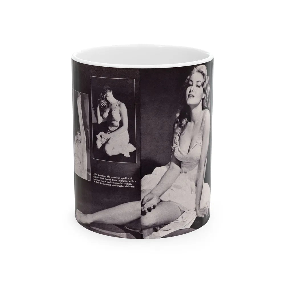 Julie Newmar #297 (Vintage Female Icon) White Coffee Mug-11oz-Go Mug Yourself