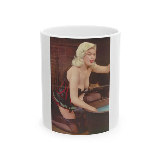 Jayne Mansfield #314 - Pages 3 & 4 of 4 with, Color Centerfold from SCAMP Magazine May '57 (Vintage Female Icon) White Coffee Mug-11oz-Go Mug Yourself