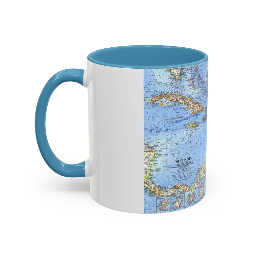 West Indies (1962) (Map) Accent Coffee Mug-Go Mug Yourself